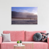 寒い冬の朝エストワイトウォーターイングランド キャンバスプリント (インサイチュ (リビング))