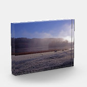 寒い冬の朝エストワイトウォーターイングランド フォトブロック (左)