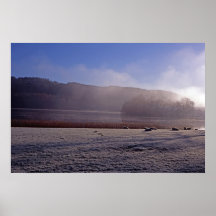 寒い冬の朝エストワイトウォーターイングランド