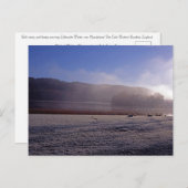 寒い冬の朝エストワイトウォーターイングランド ポストカード (正面/裏面)