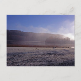 寒い冬の朝エストワイトウォーターイングランド ポストカード