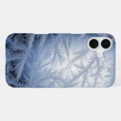 寒い冬の窓の霜の模様 iPhoneケース (裏面横)