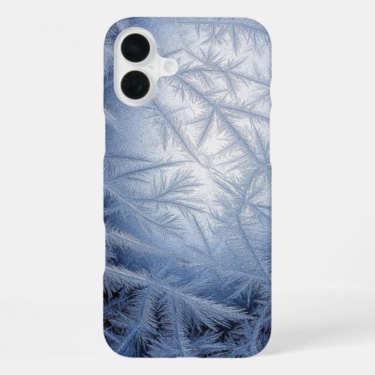 寒い冬の窓の霜の模様 iPhoneケース (裏面)