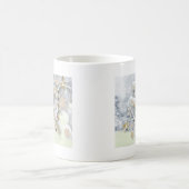 寒い冬の雪だるま コーヒーマグカップ (中央)