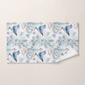 寒い冬の鳥 –  バスタオルセット (ハンドタオル)