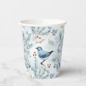 寒い冬の鳥 – 紙コップ (左)