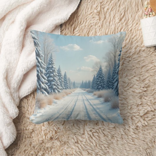 寒い冬 クッション (ブランケット)