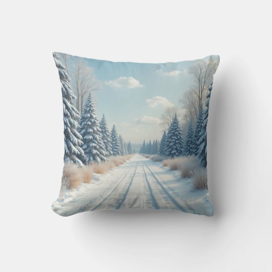 寒い冬 クッション (正面)