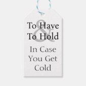 寒い場合に備えて ブランケット 結婚式 ギフトタグ (正面)