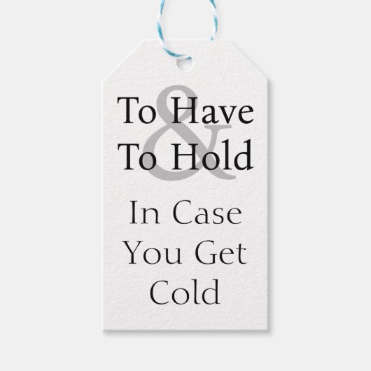 寒い場合に備えて ブランケット 結婚式 ギフトタグ (正面)