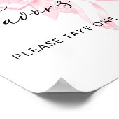 寒い外の冬のピンクの弓の赤ちゃんシャワーの好意 ポスター (角)