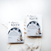 寒い外の冬のフローラ鹿の赤ちゃんシャワーおむつ エンクロージャーカード