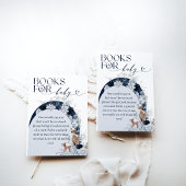 寒い外の冬のフローラ鹿の赤ちゃんシャワーブック エンクロージャーカード