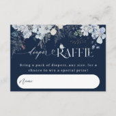 寒い外の冬のフローラ鹿の赤ちゃんシャワーブック エンクロージャーカード (正面)