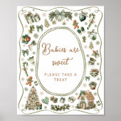 寒い外の冬のベビーは甘いごちそう ポスター (正面)