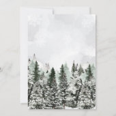 寒い外の冬のワンダーランドベイビーシャワー 招待状 (裏面)