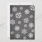 寒い外の冬の森の動物ベイビーシャワー 招待状 (裏面)