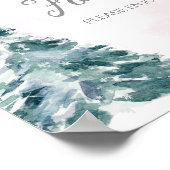 寒い外ピンクの冬の赤ちゃんシャワー食品 ポスター (角)