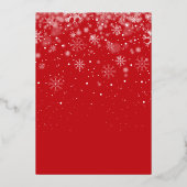 寒い外側の写真箔 出生発表 箔シーズンカード (裏面)