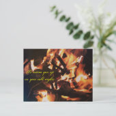 寒い夜に温める ポストカード (スタンド正面)