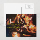 寒い夜に温める ポストカード (正面/裏面)