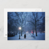 寒い夜の暖かいキス ポストカード (正面/裏面)