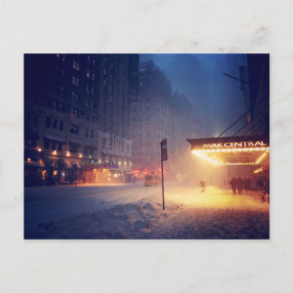 寒い夜の暖かい光 ポストカード