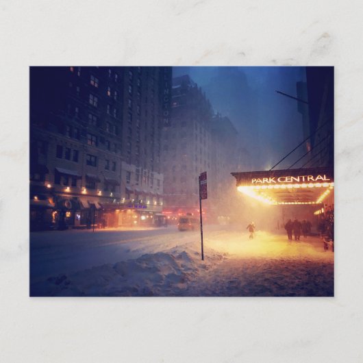 寒い夜の暖かい光 ポストカード (正面)