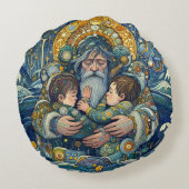 「寒い夜、強い腕」まくら ラウンドクッション (裏面)