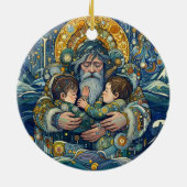 『寒い夜、強い腕』 セラミックオーナメント (裏面)