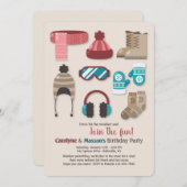 寒い天気のドレスコード招待状 招待状 (正面/裏面)