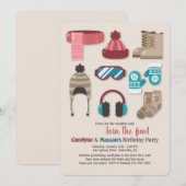 寒い天気の招待状ドレス 招待状 (正面/裏面)