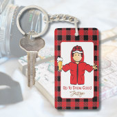 寒い天気アラスカン雪おもしろいことわざのための彼 キーホルダー