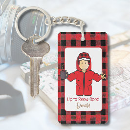 寒い天気クルーズ雪のおもしろいジョーク漫画 キーホルダー