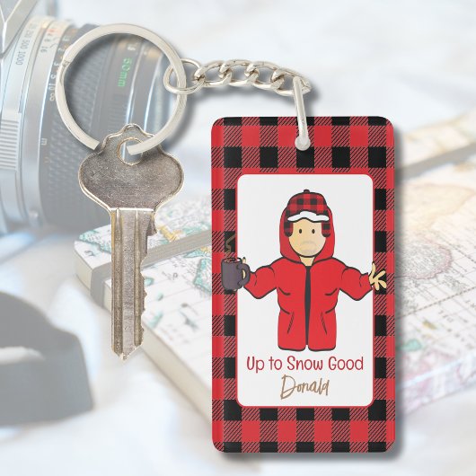 寒い天気クルーズ雪のおもしろいジョーク漫画 キーホルダー