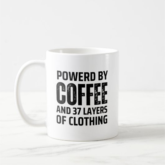 寒い天気ビーズマグ、コーヒーと天気 コーヒーマグカップ (左)