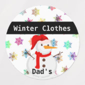 寒い天気/季節保存包装ラベル ラベル (デザイン1)