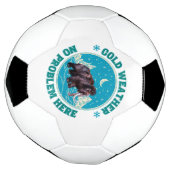 寒い天気 巨大な冬のユーモア サッカーボール (回転)