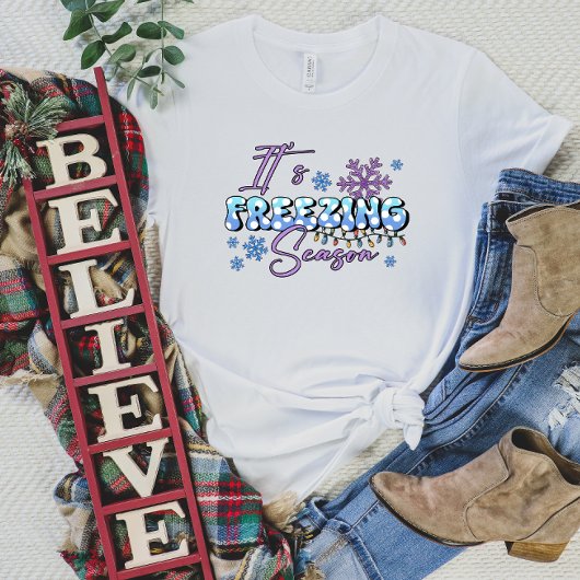 寒い季節の冬のTシャツ Tシャツ