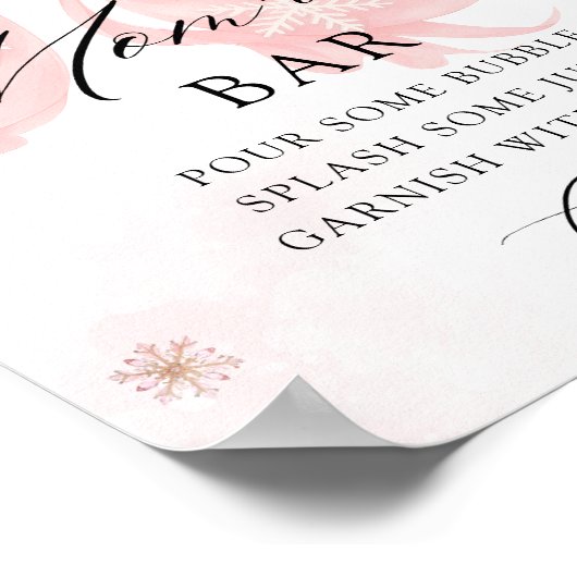 寒い屋外の冬の弓ベビーシャワーマムオーサバー ポスター (角)