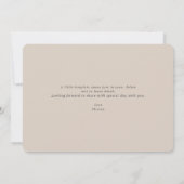 寒い屋外の冬の赤ちゃんシャワー中性カラー 招待状 (裏面)