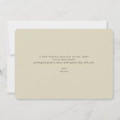 寒い屋外の冬の赤ちゃんシャワー中性カラー 招待状 (裏面)