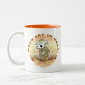 寒い日の地獄でかわいいコーヒーマグ ツートーンマグカップ (左)