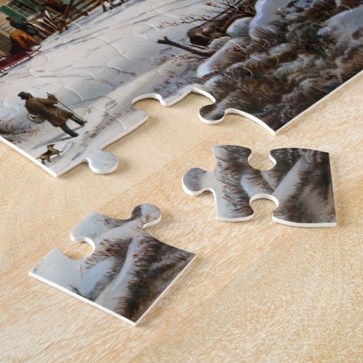 寒い朝 ジグソーパズル (側面)