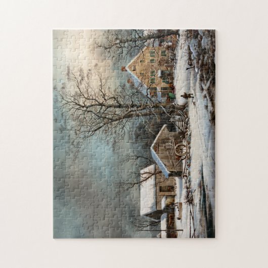 寒い朝 ジグソーパズル (縦)