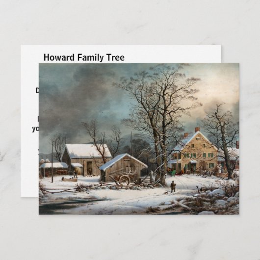 寒い朝 ポストカード (正面/裏面)