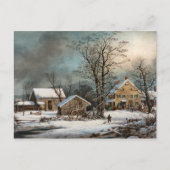 寒い朝 ポストカード (正面)