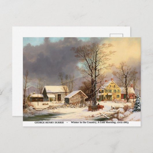 寒い朝 ポストカード (正面/裏面)