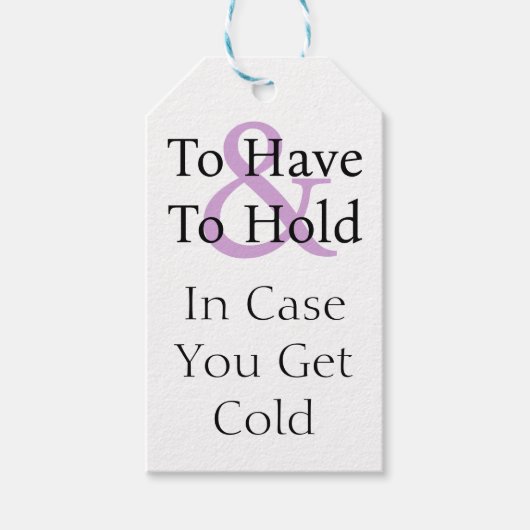 寒い結婚式の引き出物ラベル ギフトタグ (正面)