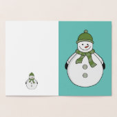 寒い雪だるま 箔カード (内部)